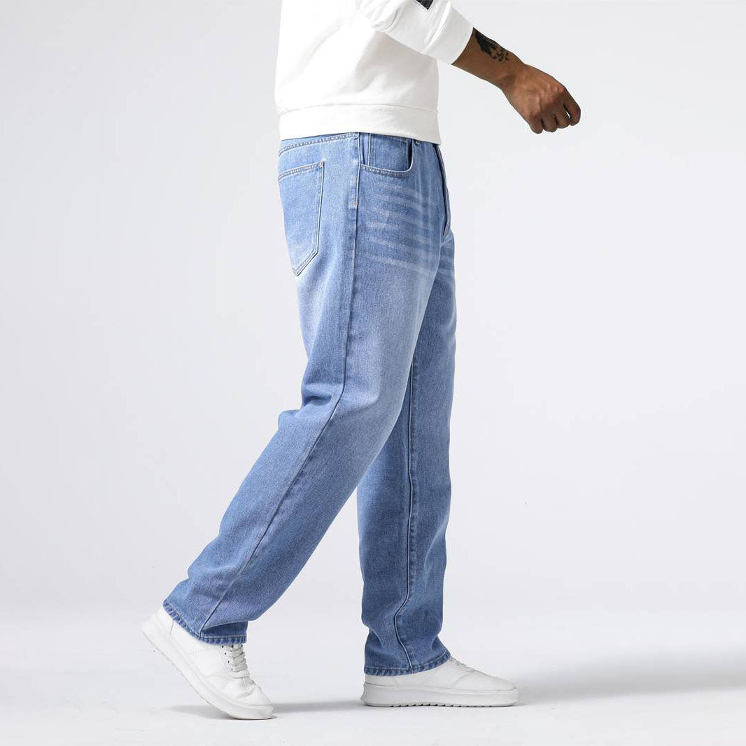 Men’s Straight Leg Jeans - Classic Fit - Denim - Five Pockets - Full Length