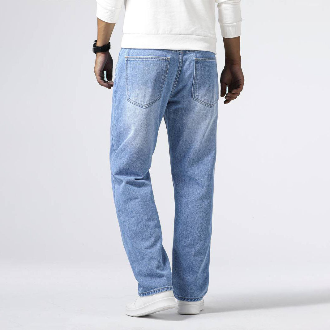 Men’s Straight Leg Jeans - Classic Fit - Denim - Five Pockets - Full Length