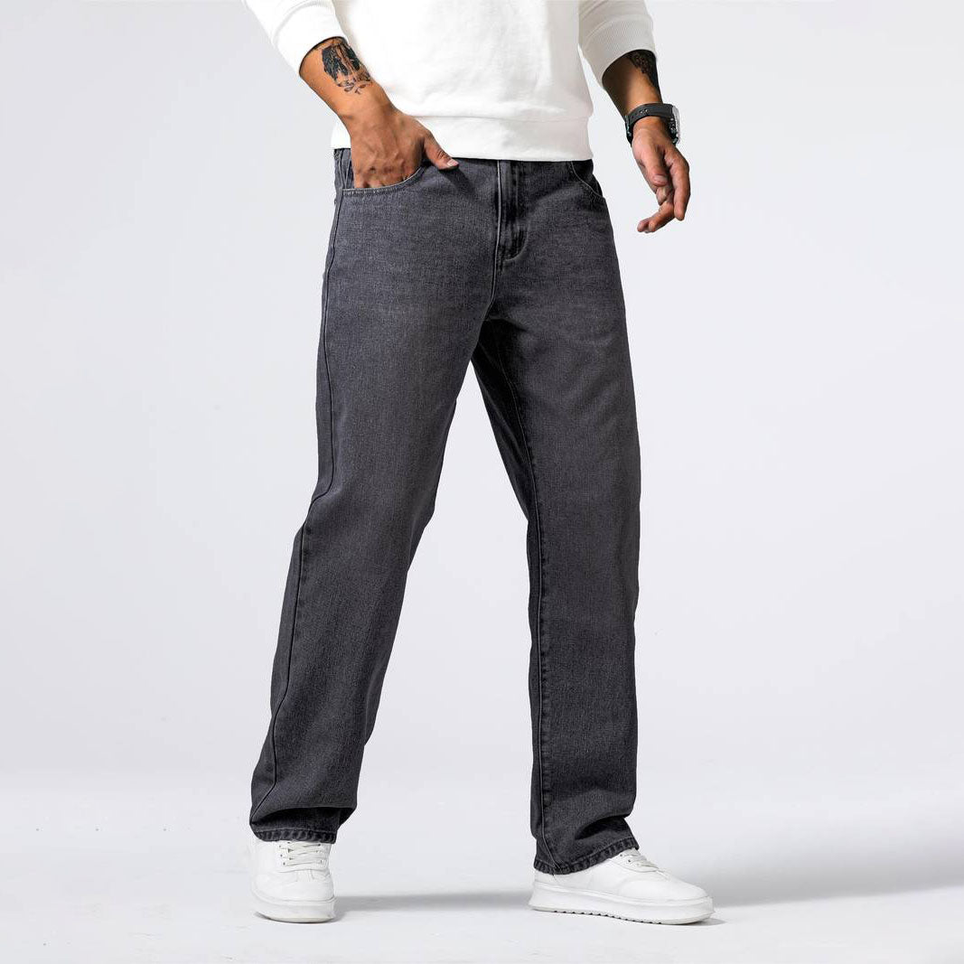 Men’s Straight Leg Jeans - Classic Fit - Denim - Five Pockets - Full Length