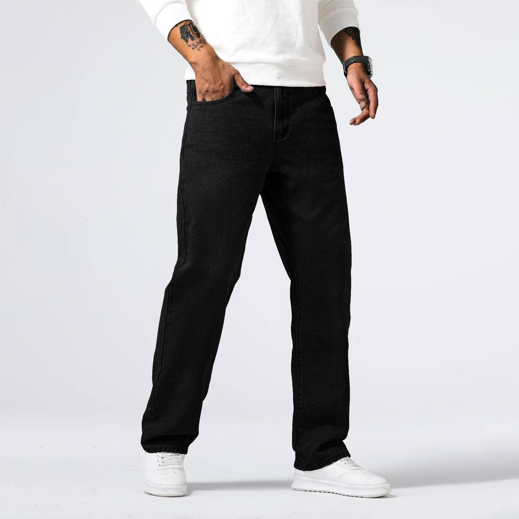 Men’s Straight Leg Jeans - Classic Fit - Denim - Five Pockets - Full Length