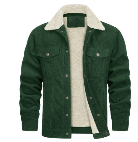 Men's corduroy fleeced line jacket