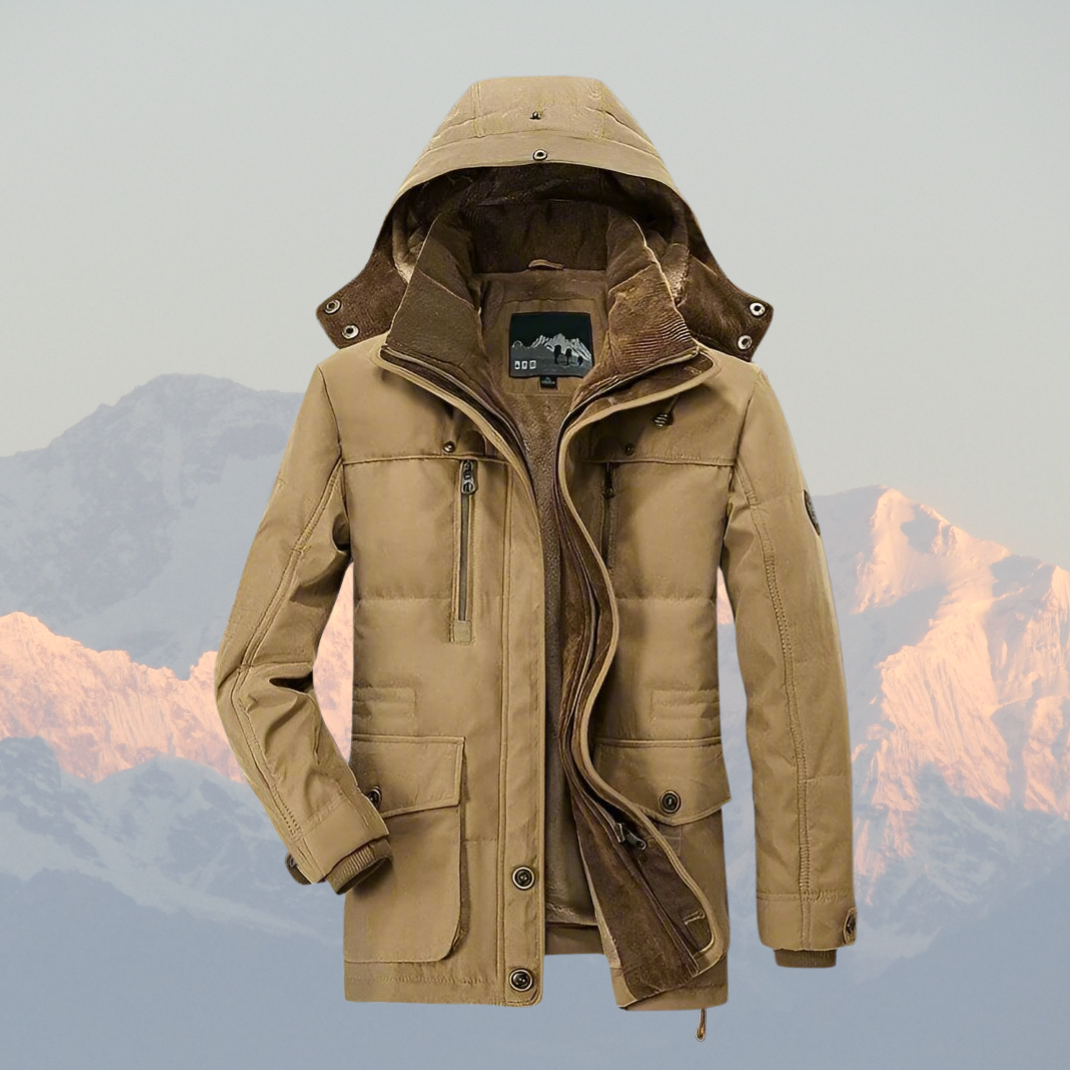 Winter King Men’s Parka – Water-Resistant - Faux Fur Lined - Adjustable Hood