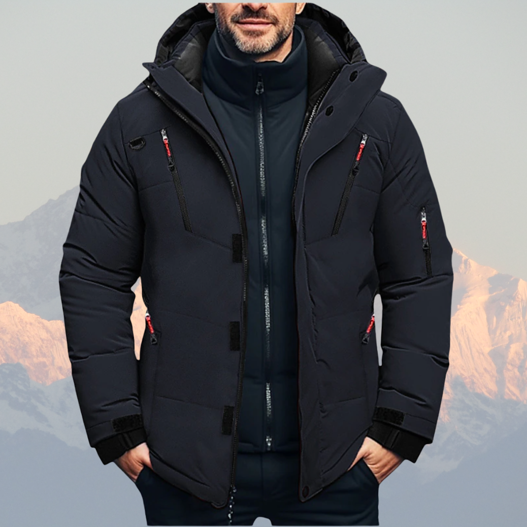 Men’s Ski Winter Jacket – Waterproof, Windproof, Insulated Snow Coat with Hood