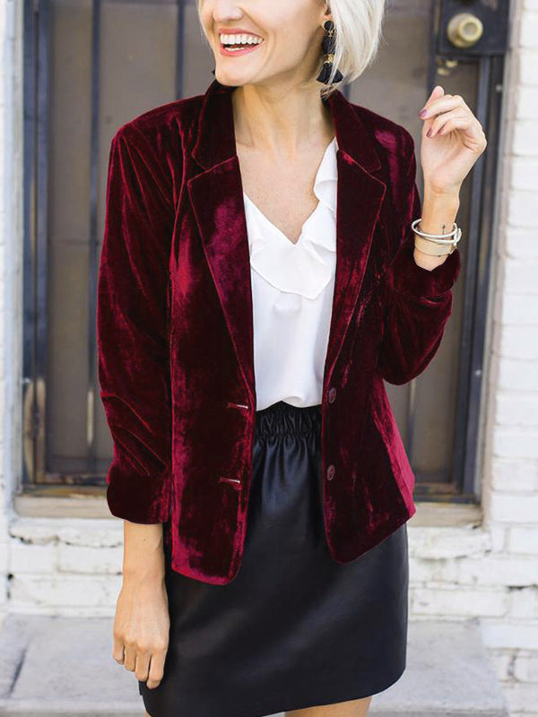Women’s Blazer – Tailored Fit – Single Button – Mid-Length Formal