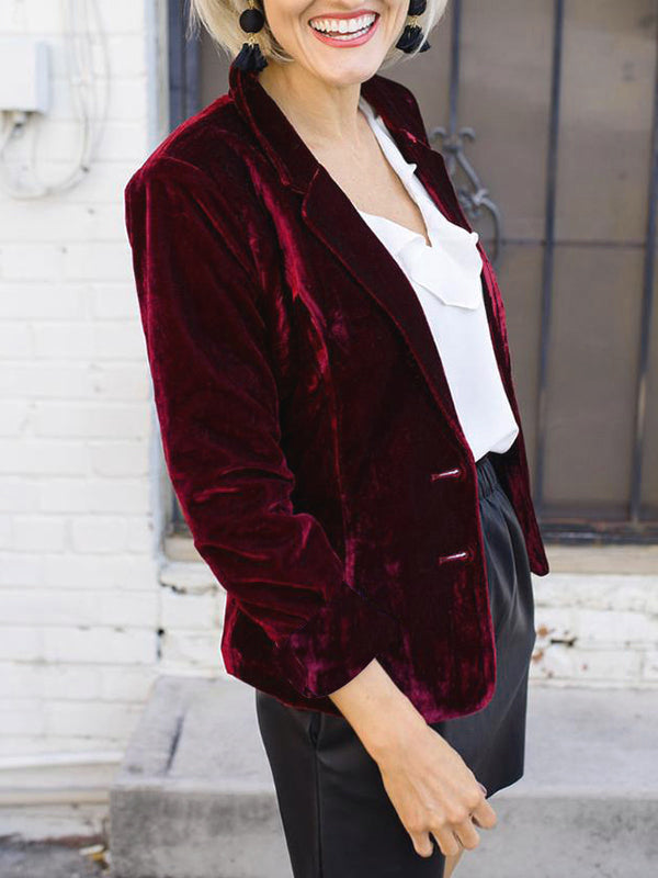 Women’s Blazer – Tailored Fit – Single Button – Mid-Length Formal