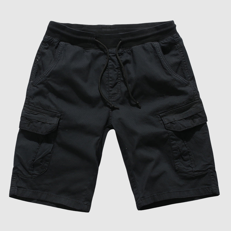 Men’s Cargo Shorts - Cotton Blend - Knee-Length - Multi-Pocket Utility Fit