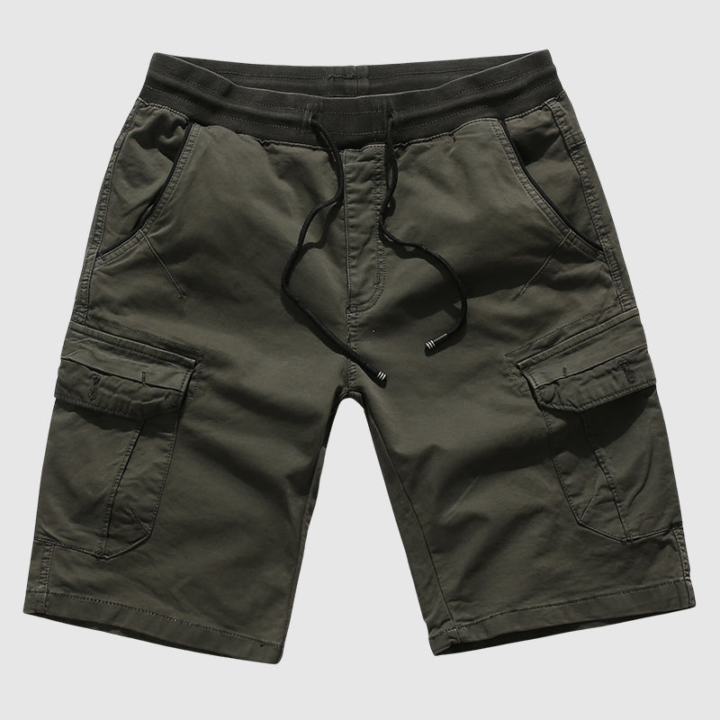 Men’s Cargo Shorts - Cotton Blend - Knee-Length - Multi-Pocket Utility Fit