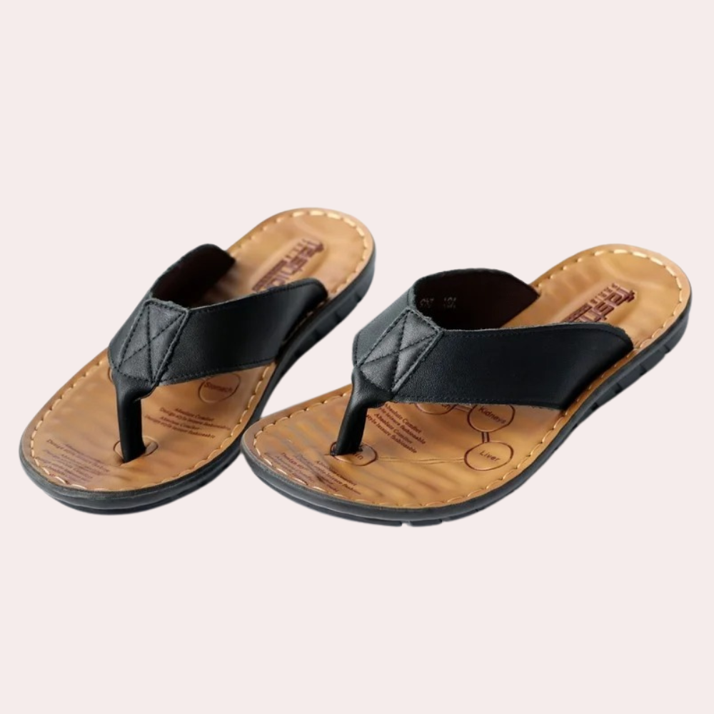 Men’s Slippers – Open Toe – Cushioned Footbed – Slip-On Comfort Fit
