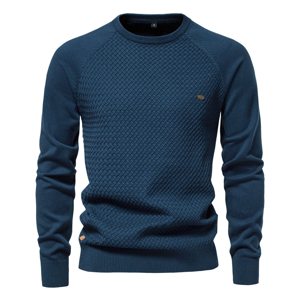 Men's knitted crew neck sweater