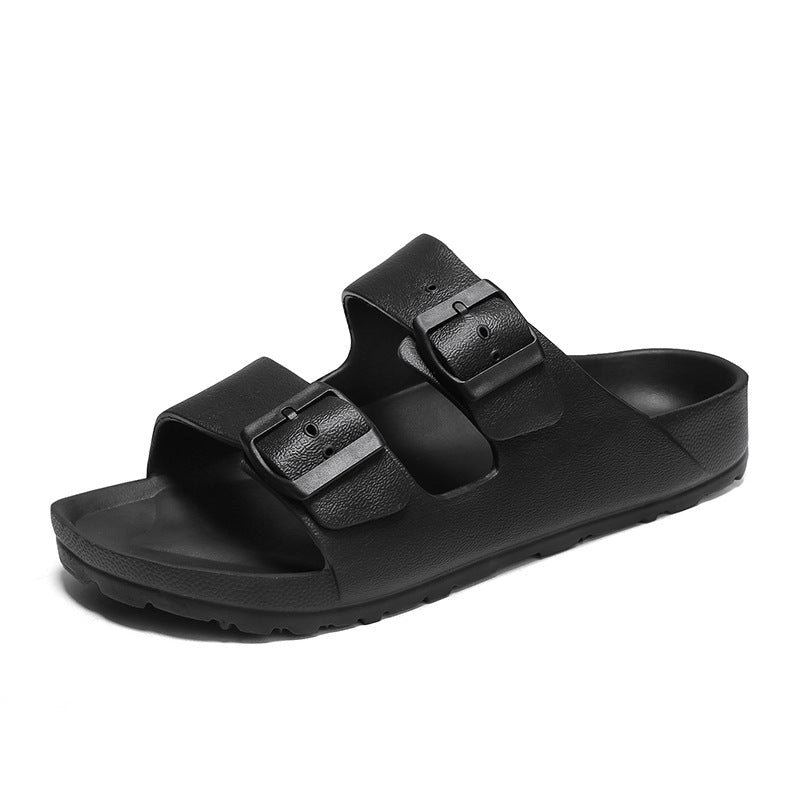Men’s Sandals – Synthetic Leather – Open Toe – Adjustable Buckle Straps – Thick Sole