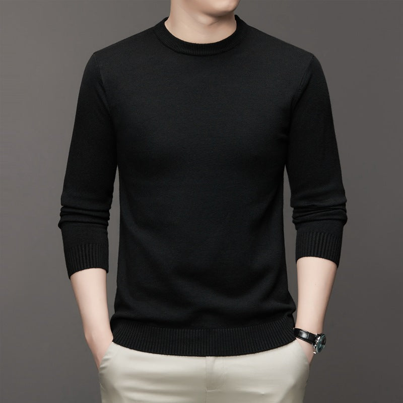 Men’s Knitted Sweater – Slim Fit – Crew Neck – Ribbed Trim – Soft Cotton Blend