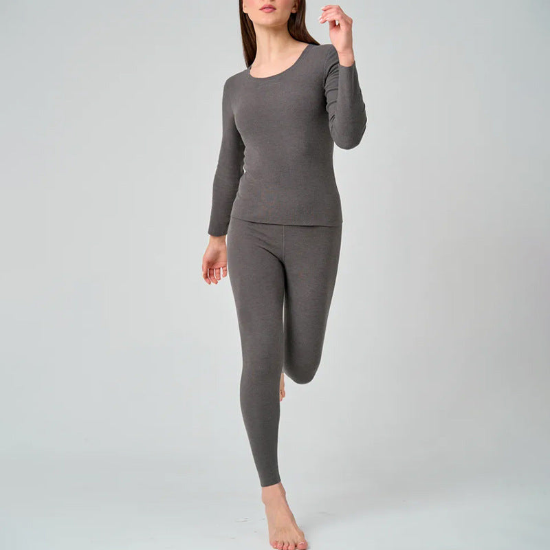Women’s Lounge Set – Slim Fit – Cotton Blend – Long Sleeve Top & Full-Length Pants