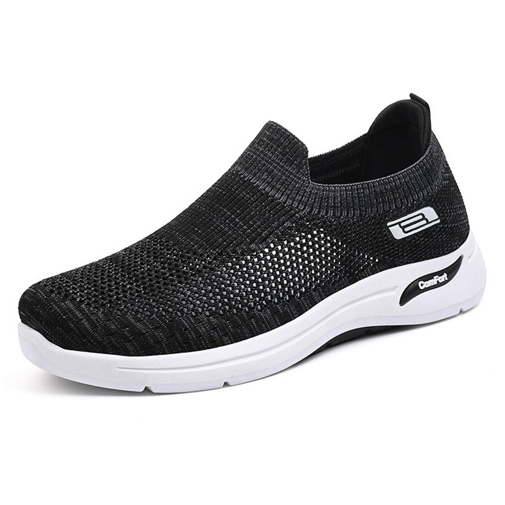 Men’s Slip-On Shoes – Breathable Mesh – Lightweight – Cushioned Sole – Low-Cut Fit