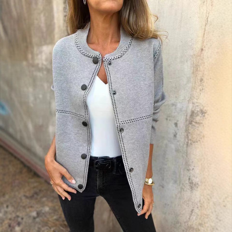 Women’s Sweater Jacket – Soft Knit – Relaxed Fit – Button Front – Long Sleeve – Pockets