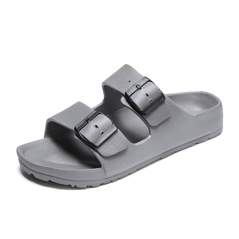 Men’s Sandals – Synthetic Leather – Open Toe – Adjustable Buckle Straps – Thick Sole