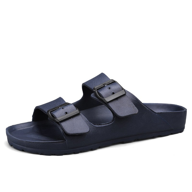 Men’s Sandals – Synthetic Leather – Open Toe – Adjustable Buckle Straps – Thick Sole