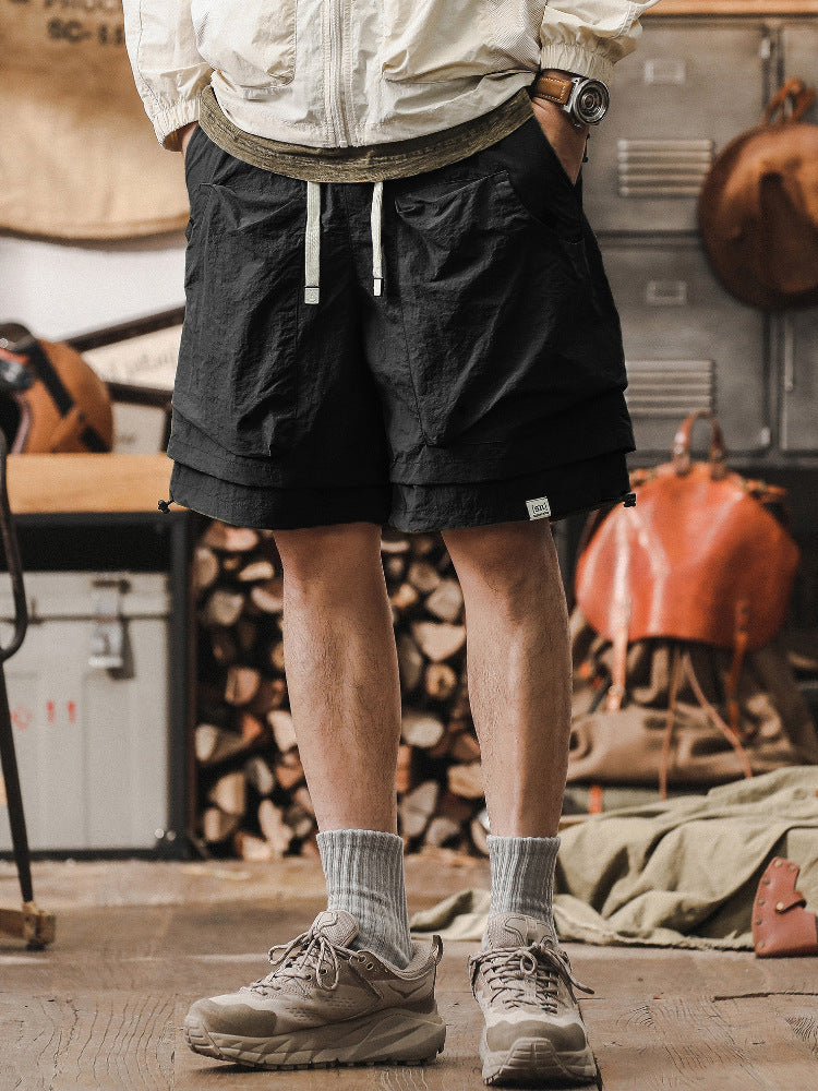 Men’s Cargo Shorts – Quick Dry – Relaxed Fit – Breathable Mesh – Adjustable Waist
