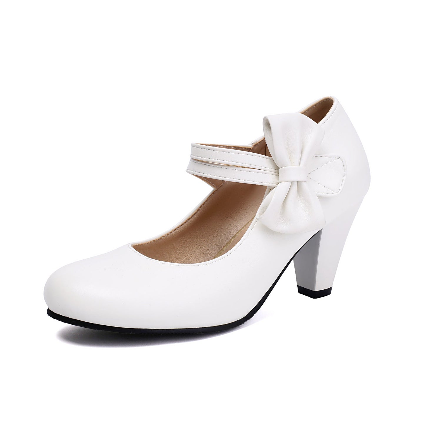 Women’s High Heel Shoes – Dual Strap – Bow Detail – Pointed Toe – Elegant Fit
