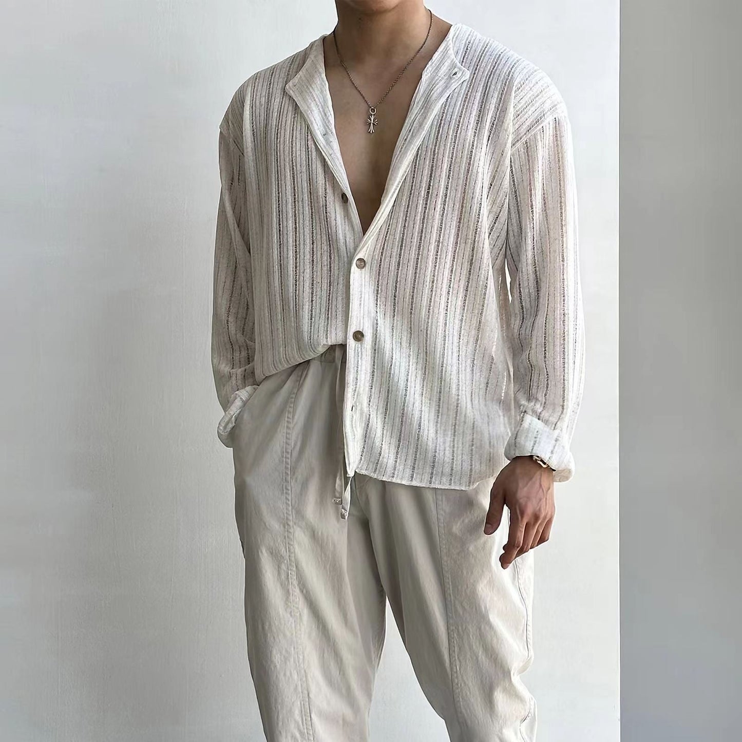 Men’s Cardigan – Slim Fit – Lightweight Knit – V-Neck – Button Down – Long Sleeve