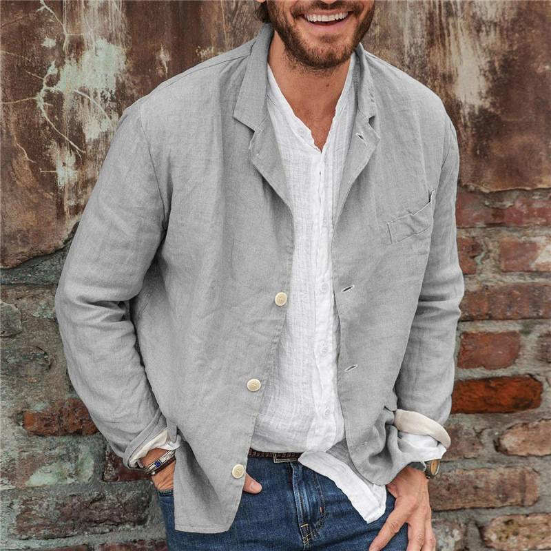 Men’s Blazer – Relaxed Fit – Notch Lapel – Lightweight Casual