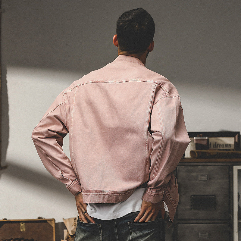 Men’s Denim Jacket – Relaxed Fit – Button Front – Chest Pockets – Hip Length Casual