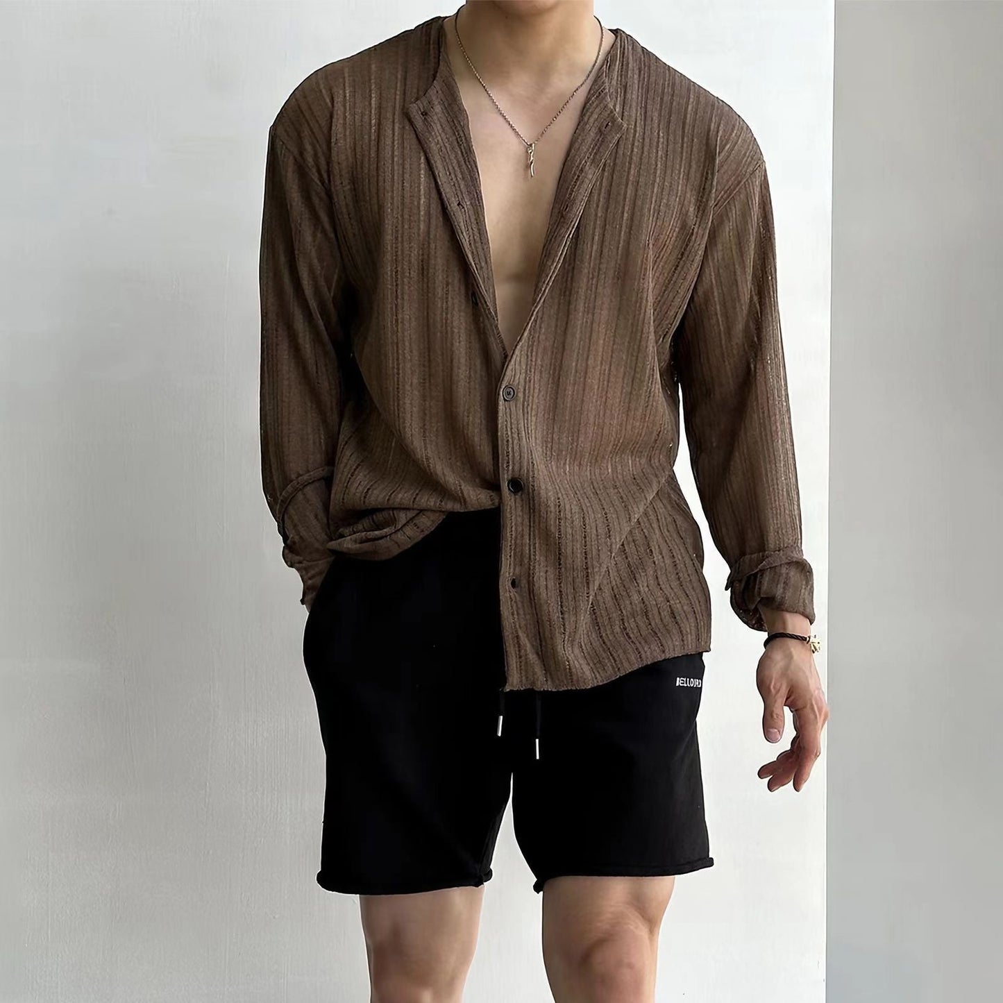 Men’s Cardigan – Slim Fit – Lightweight Knit – V-Neck – Button Down – Long Sleeve