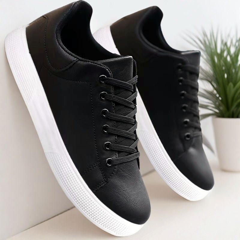 Men’s Casual Sneakers – Synthetic Leather – Low Top – Lace Up – Rubber Sole
