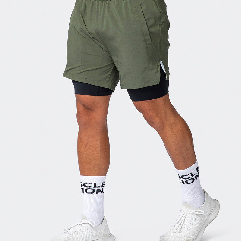 Men’s Athletic Shorts – Slim Fit – Dual Layer – Stretch Support – Breathable Design