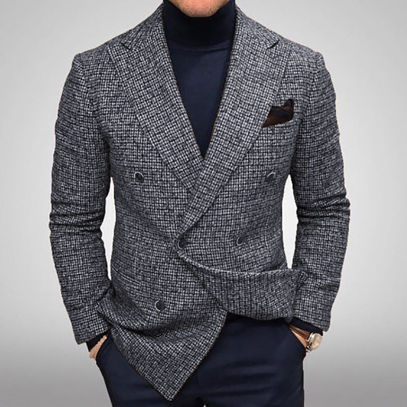 Men’s Blazer – Tailored Fit – Double Breasted – Peak Lapel Formal Wear