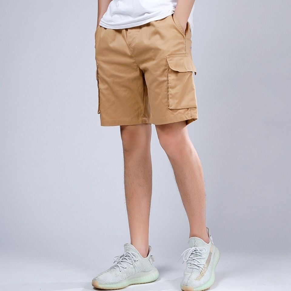 Men’s Cargo Shorts – Loose Fit – 100% Cotton – Knee Length – Utility Pockets Casual Wear