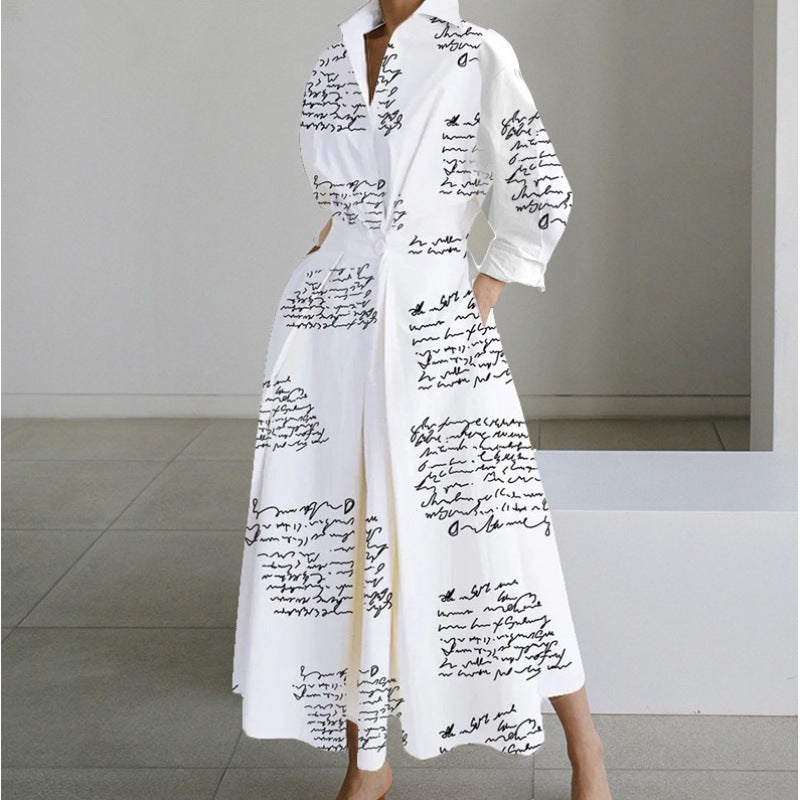 Elegant Vintage-Inspired Women's Dress - Timeless Design, Lightweight Fabric