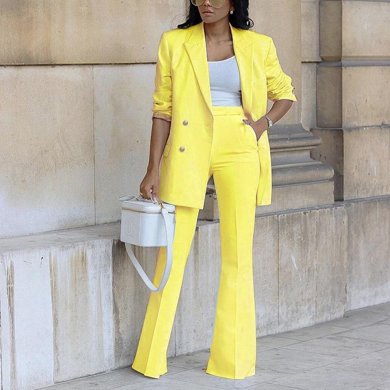 Women’s Blazer – Relaxed Fit – Double Breasted – Notched Lapel – Hip Length