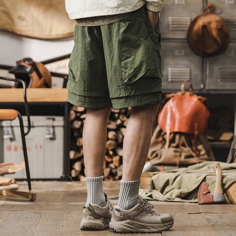 Men’s Cargo Shorts – Quick Dry – Relaxed Fit – Breathable Mesh – Adjustable Waist