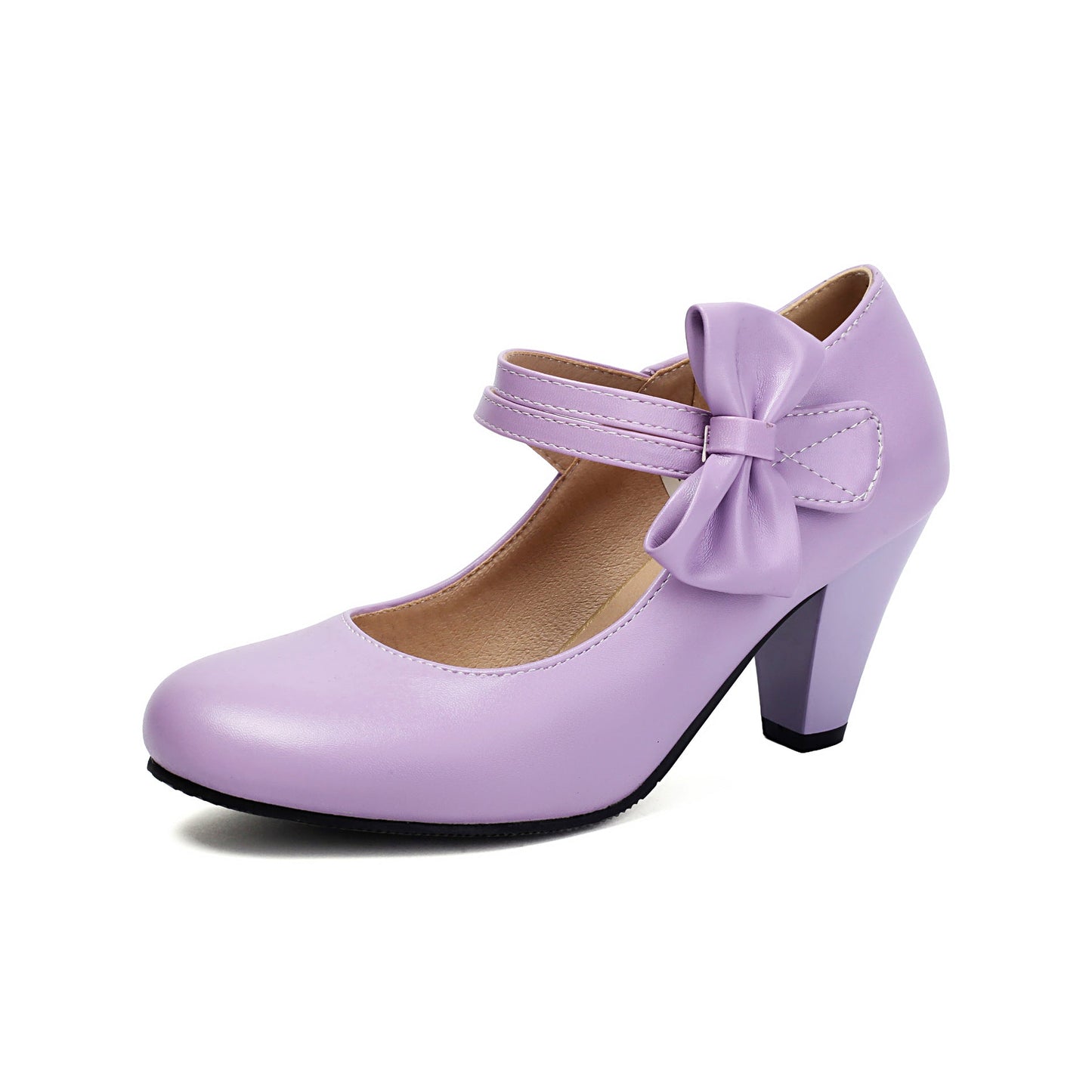 Women’s High Heel Shoes – Dual Strap – Bow Detail – Pointed Toe – Elegant Fit