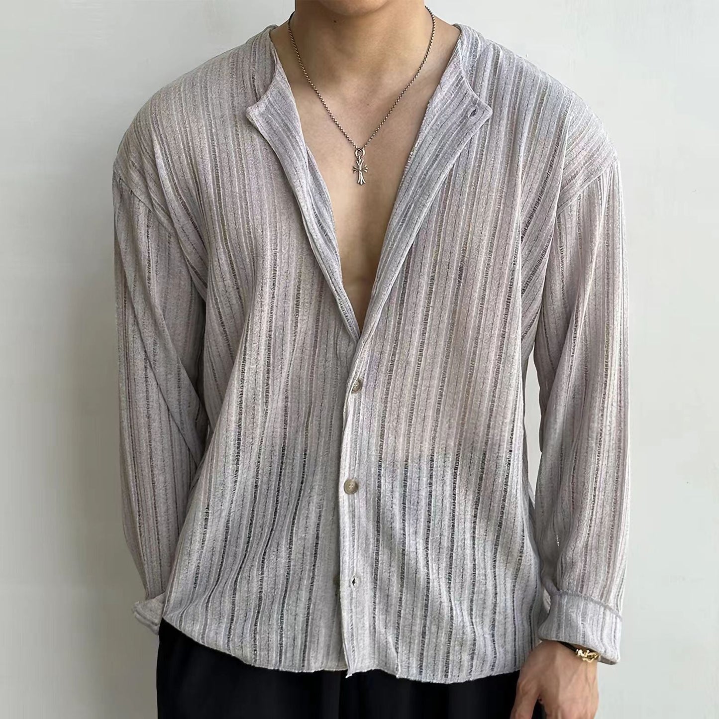Men’s Cardigan – Slim Fit – Lightweight Knit – V-Neck – Button Down – Long Sleeve