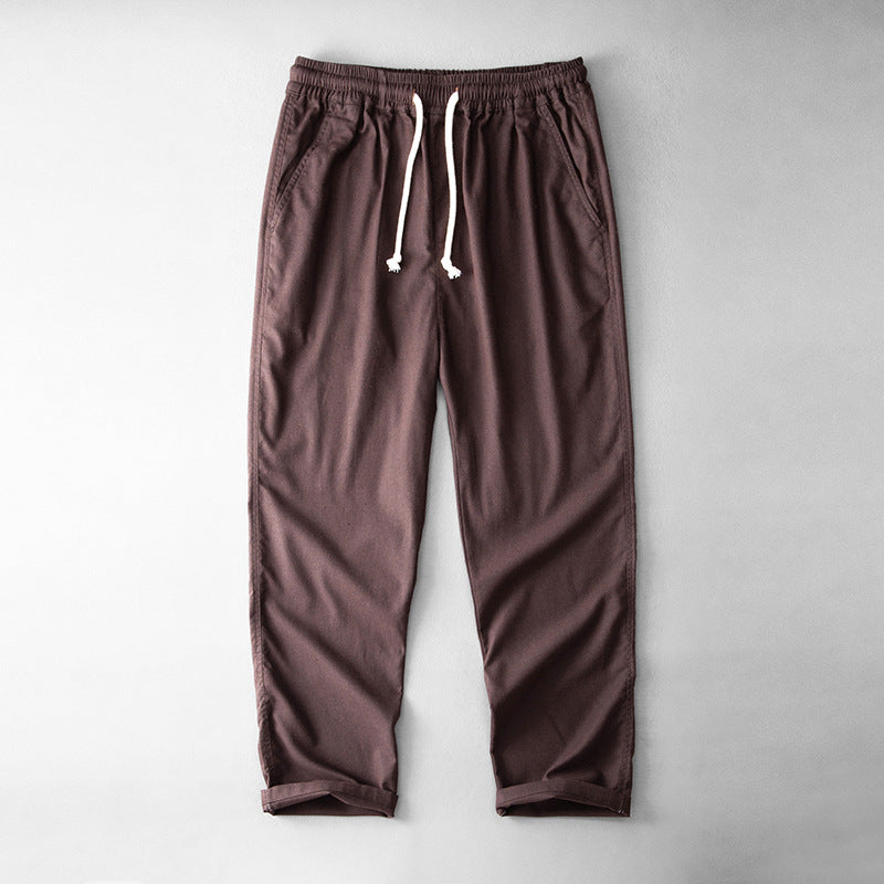 Men's Trousers – Loose Fit – Straight Leg – Elastic Waist – Casual Wear