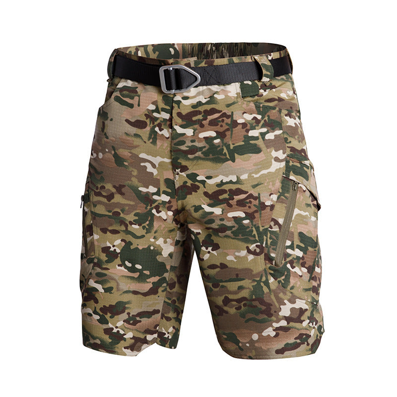 Women’s Cargo Shorts – Relaxed Fit – Knee Length – Zip Pockets – Breathable Blend