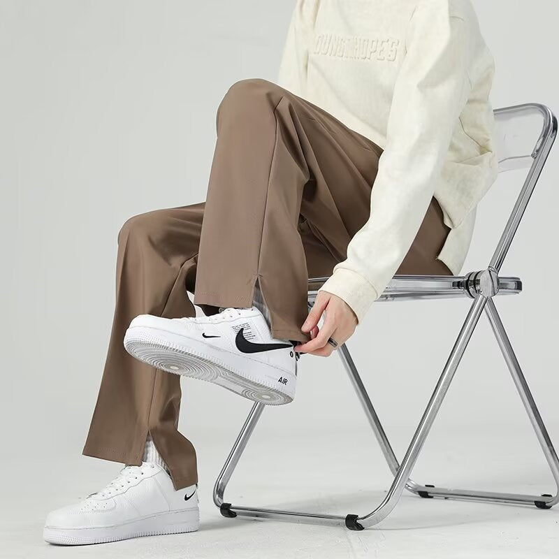 Men’s Harem Pants – Tapered Fit – Soft Drapey Fabric – Pleated Front – Ankle Length
