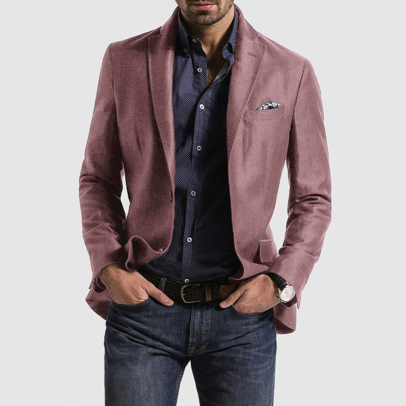 Men’s Suit Jacket – Slim Fit – Wool Blend – Notch Lapel – Single-Breasted Formal Wear