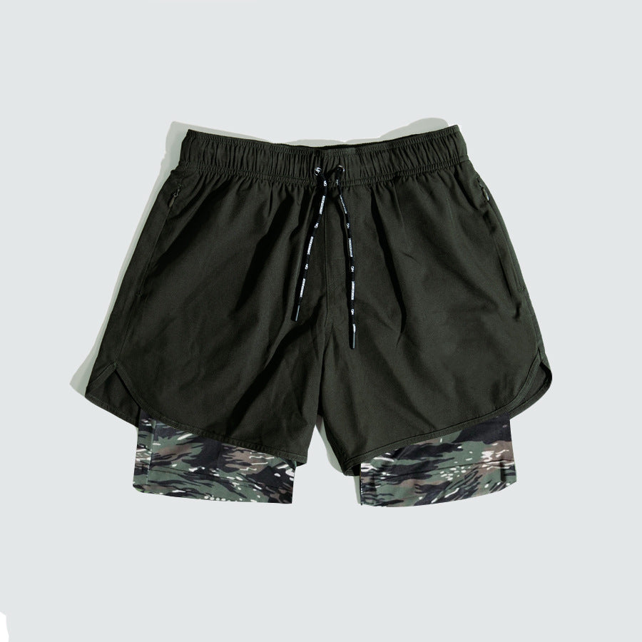 Men’s Training Shorts – Relaxed Fit – Compression Liner – Drawstring Waist