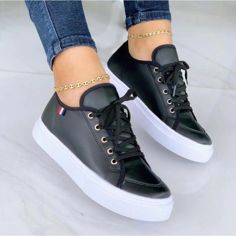 Women’s Orthopedic Shoes – Lace-Up Fit – Thick Sole – Smooth Finish – All-Day Comfort