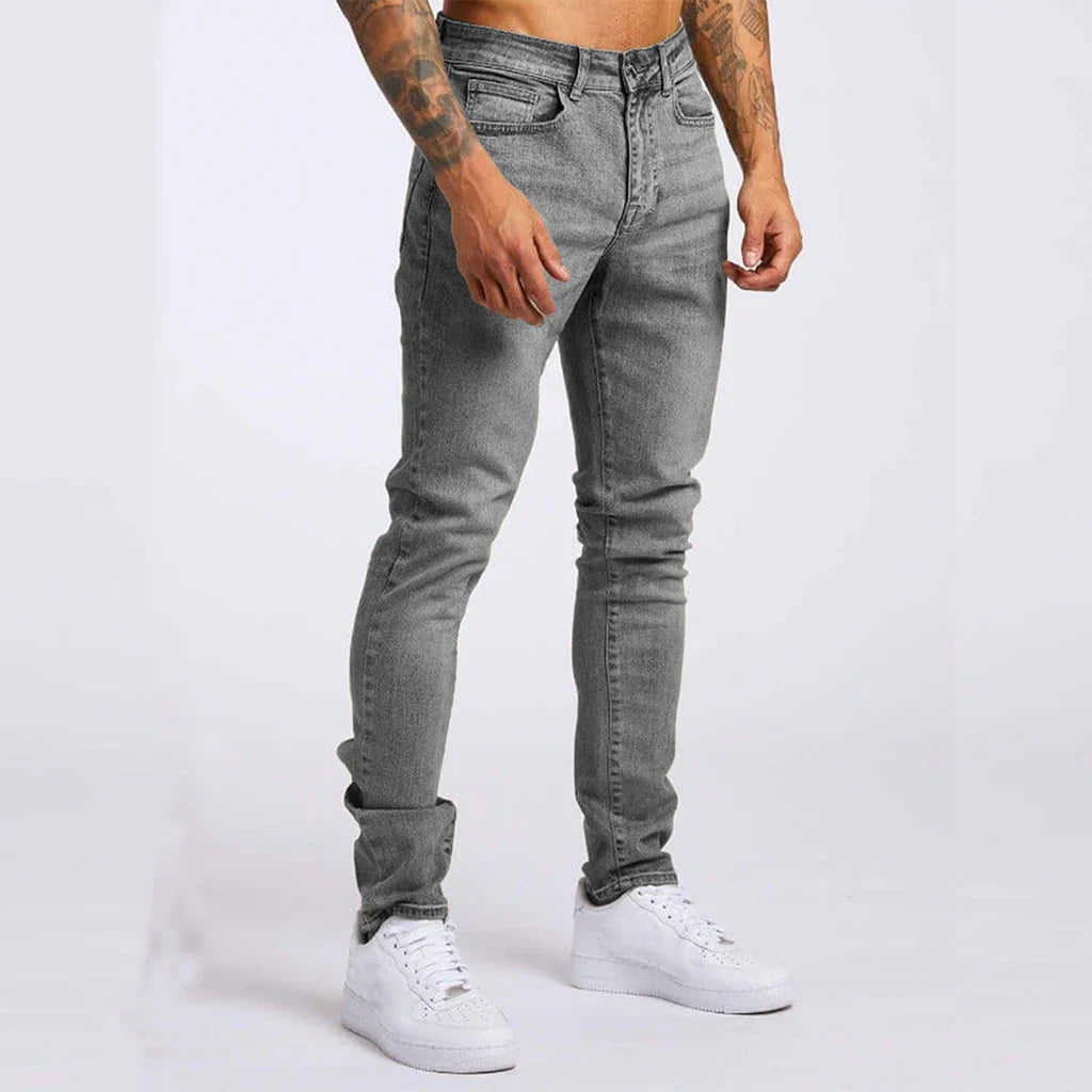 Men’s Slim Fit Jeans – Stretch Denim – Five Pocket – Full Length Casual Style