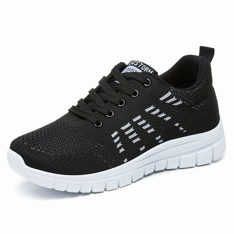 Women’s Sneakers – Breathable Knit – Cushioned Sole – Lightweight Lace-Up Fit