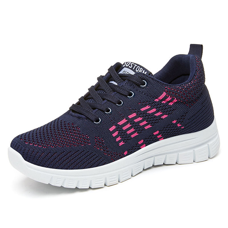 Women’s Sneakers – Breathable Knit – Cushioned Sole – Lightweight Lace-Up Fit