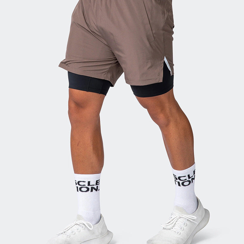 Men’s Athletic Shorts – Slim Fit – Dual Layer – Stretch Support – Breathable Design