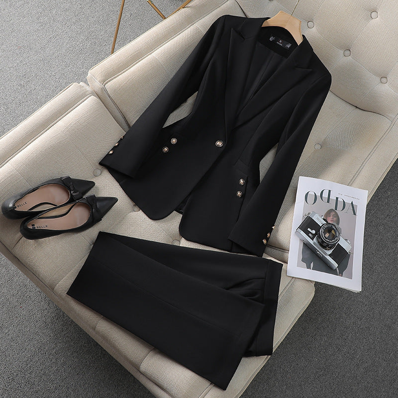 Women’s Blazer Suit Set – Tailored Fit – Single-Breasted – Sharp Lapels – Formal Look