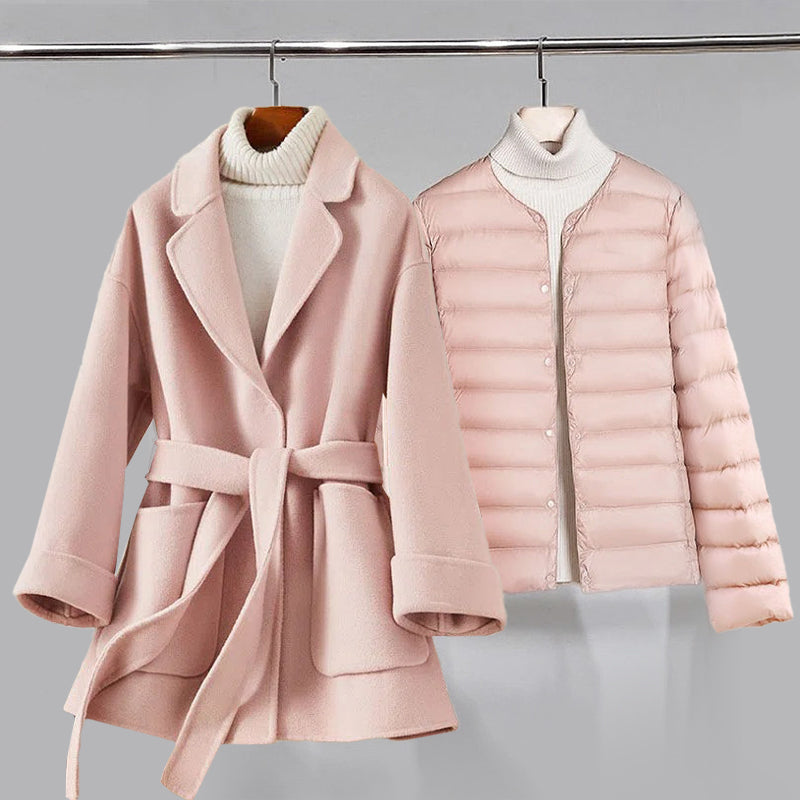 Women's Belted Overcoat - Tailored Fit - Wide Lapels - Elegant Formal Wear
Women's Quilted Puffer Jacket - Lightweight - Button-Up - Casual Warm Outerwear