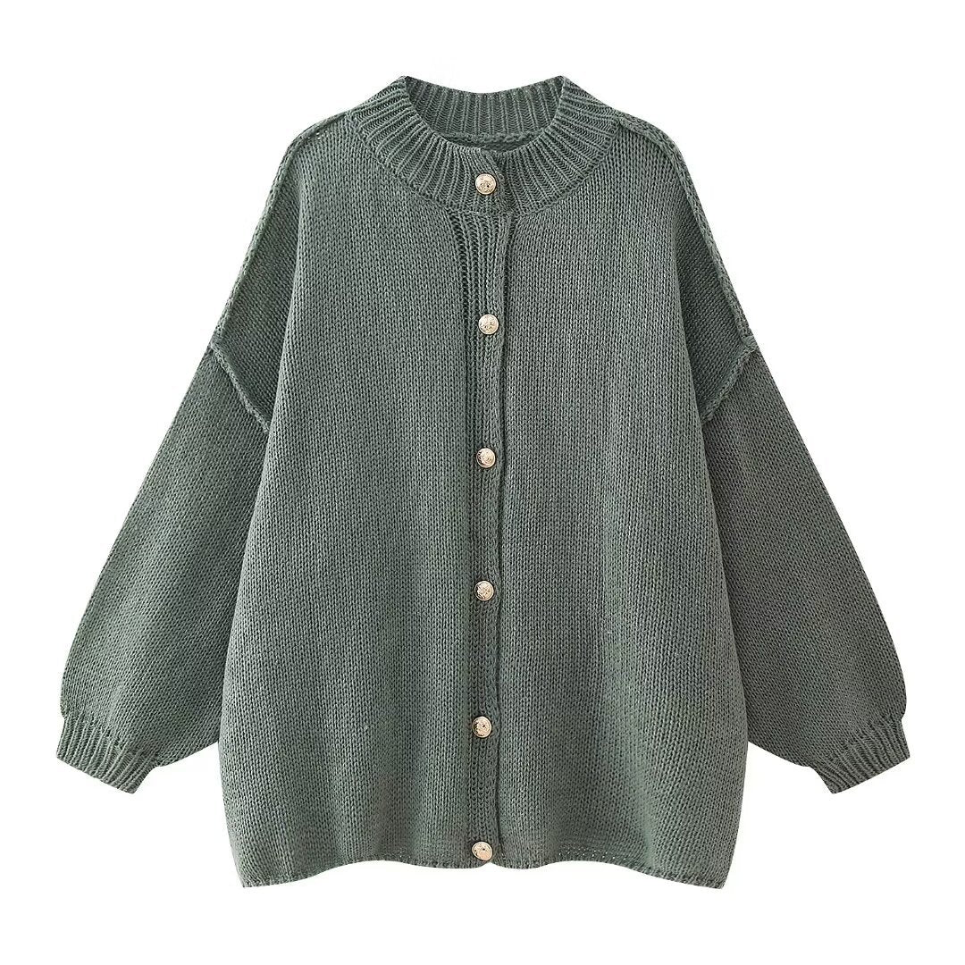 Women’s Cardigan – Oversized Fit – Soft Knit – Button Front – Casual Everyday Layering