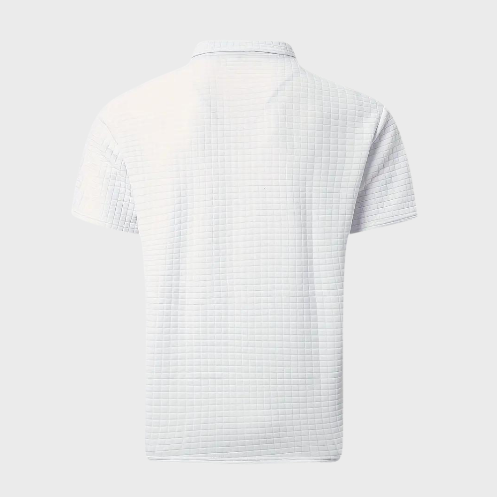 Men’s Polo Shirt – Slim Fit – Soft Knit – Contrast Trim – Subtle Textured Design