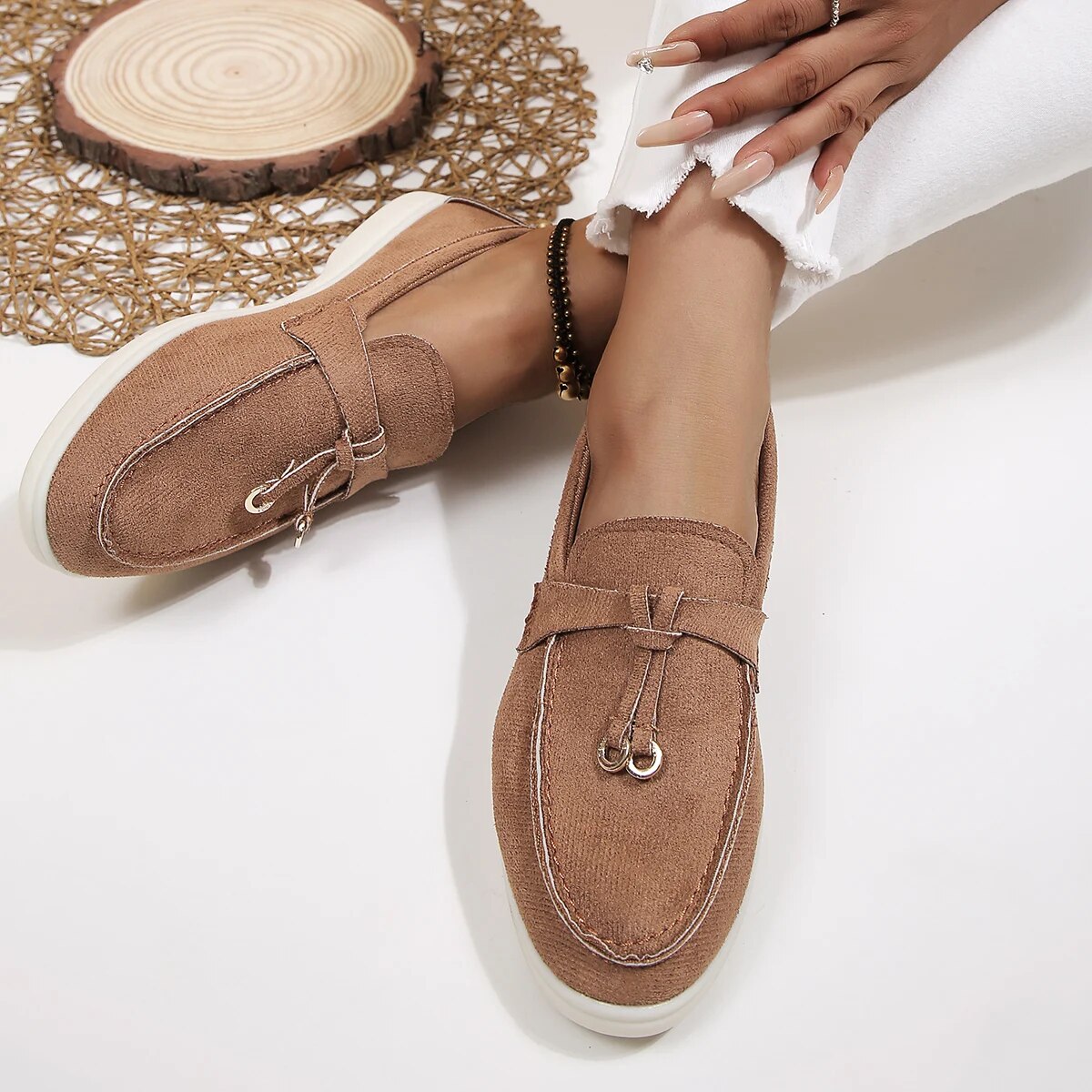 Women’s Slip-On Shoes – Sleek Fit – Soft Textured Upper – Casual Everyday Wear